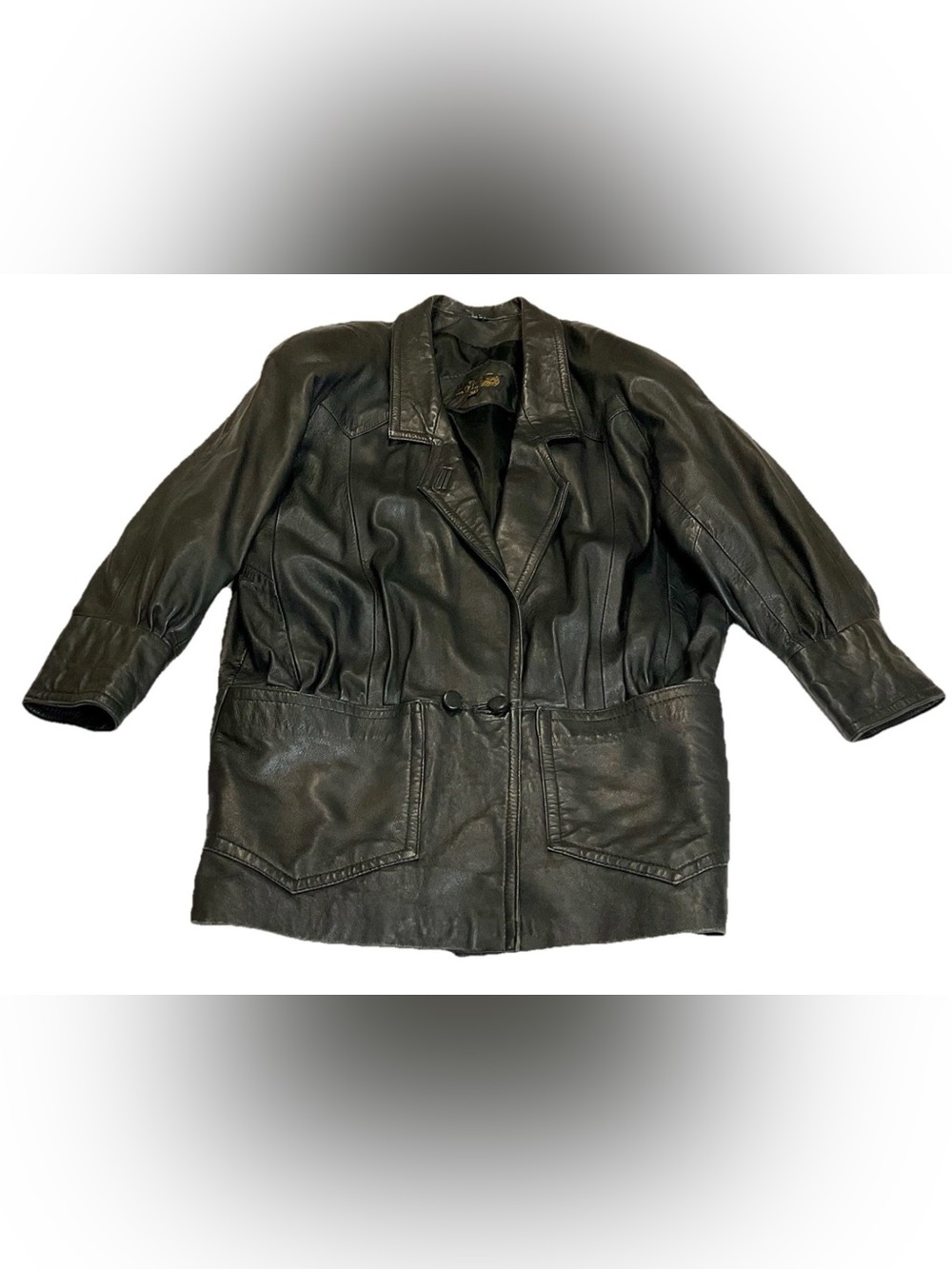 Vintage Goat 100%  Leather Jacket Womens Medium Belted Rarevjacket 90s